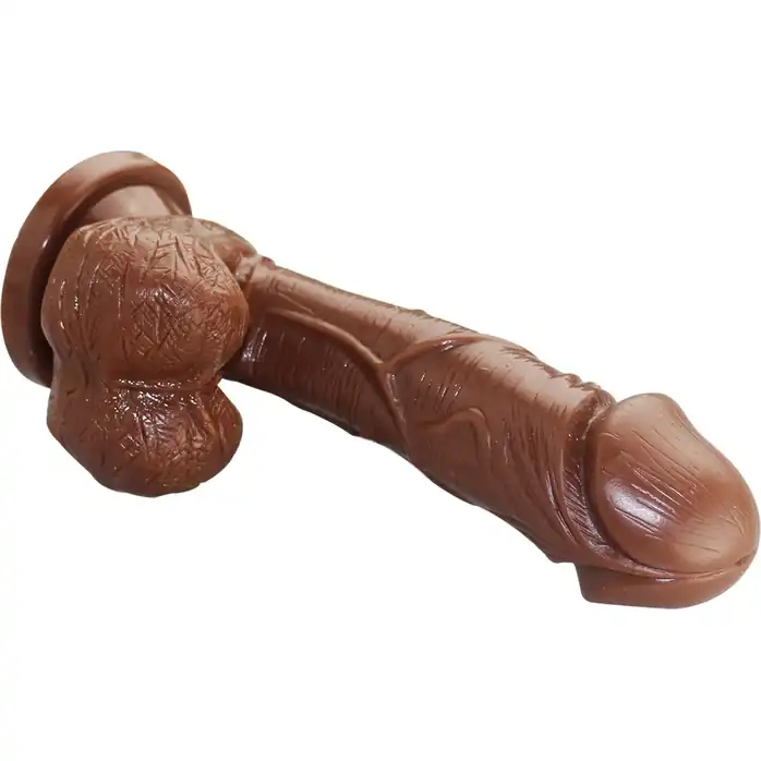 Коричневый фаллоимитатор Big Glans Dong - 19 см. Фотография 3.