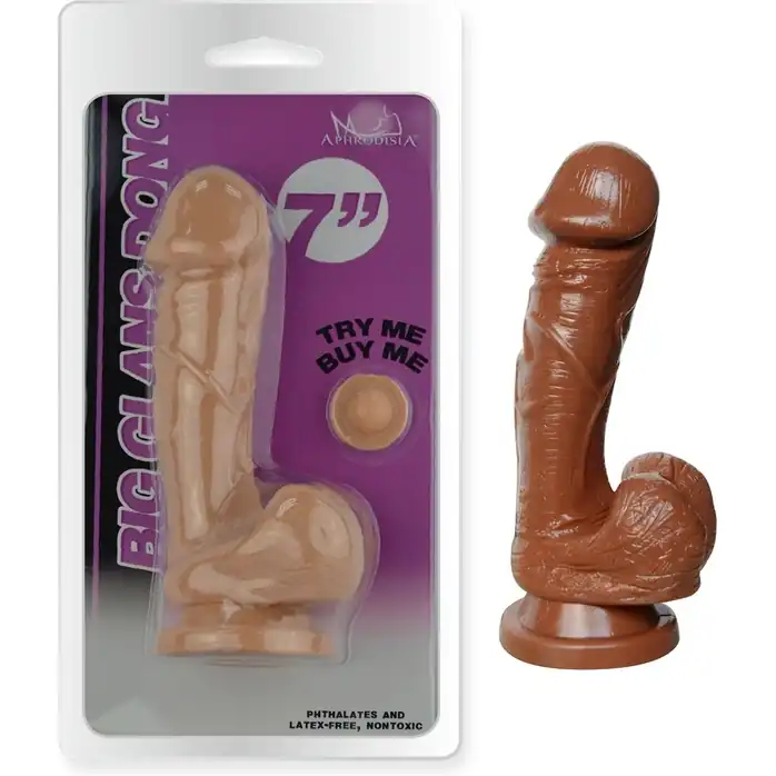 Коричневый фаллоимитатор Big Glans Dong - 19 см. Фотография 4.