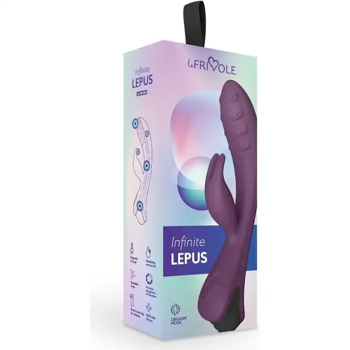Фиолетовый вибратор-кролик Lepus с ребрышками - Infinite collection. Фотография 3.