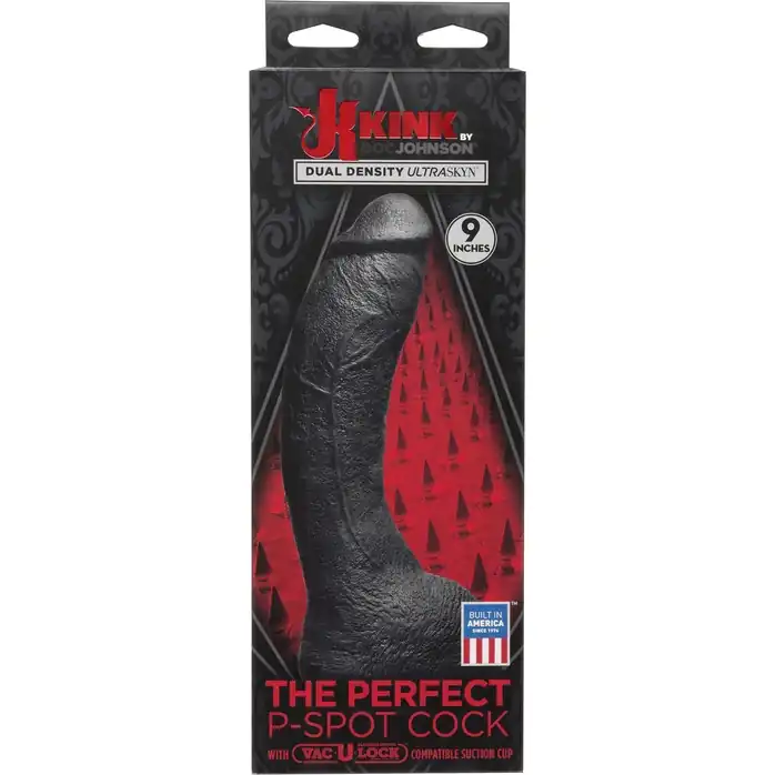 Черный фаллоимитатор-насадка The Perfect P-Spot Cock With Removable Vac-U-Lock Suction Cup - 22,9 см - Kink. Фотография 5.