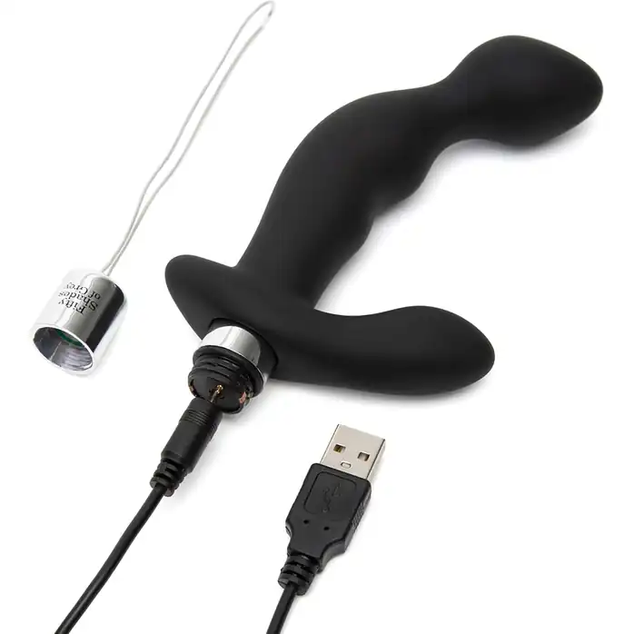 Черный вибромассажер простаты Relentless Vibrations Remote Prostate Vibrator - 15,2 см - Fifty Shades of Grey. Фотография 3.