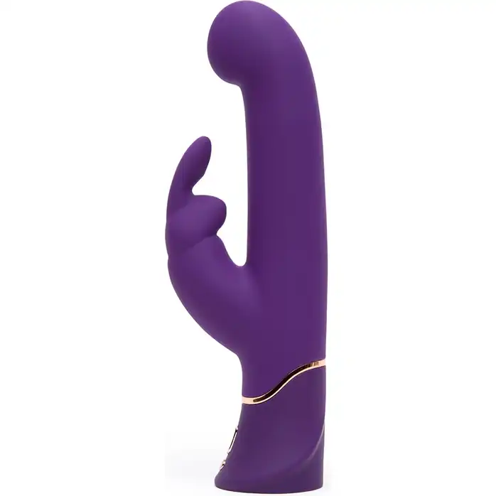 Фиолетовый вибратор Greedy Girl Power Motion Thrusting Rabbit Vibrator - 21,6 см - Fifty Shades of Grey. Фотография 2.