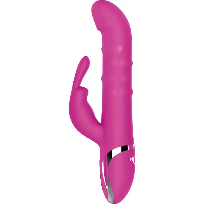 Розовый вибратор-кролик N 40 RECHARGEABLE DUO VIBRATOR - 24 см - Naghi by Tonga