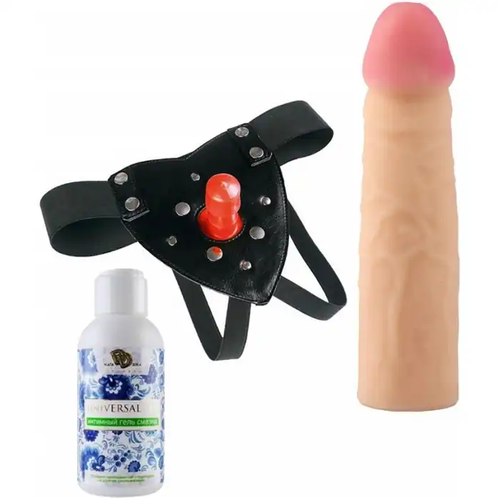 Трусики Harness с реалистичной насадкой-фаллосом №67 - 18 см - 390X-XX - Трусики в комплекте с насадкой харнесс