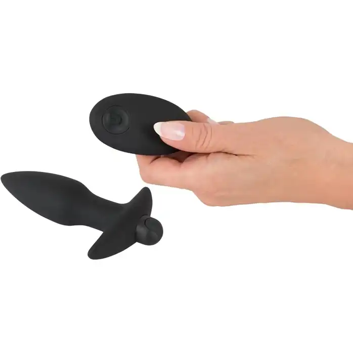 Черная анальная вибропробка с пультом ДУ Remote controlled Butt Plug - 13 см - You2Toys. Фотография 4.