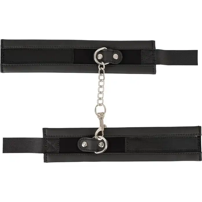 Черные наручники Handcuffs на цепочке - VeganFetish. Фотография 4.