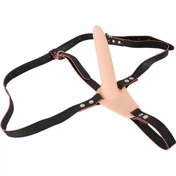 Телесный поясной страпон с вибрацией Vibrating Strap-On - 15,7 см - You2Toys. Фотография 4.