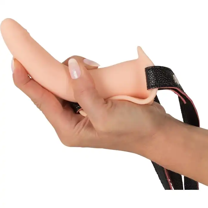 Телесный поясной страпон с вибрацией Vibrating Strap-On - 15,7 см - You2Toys. Фотография 6.