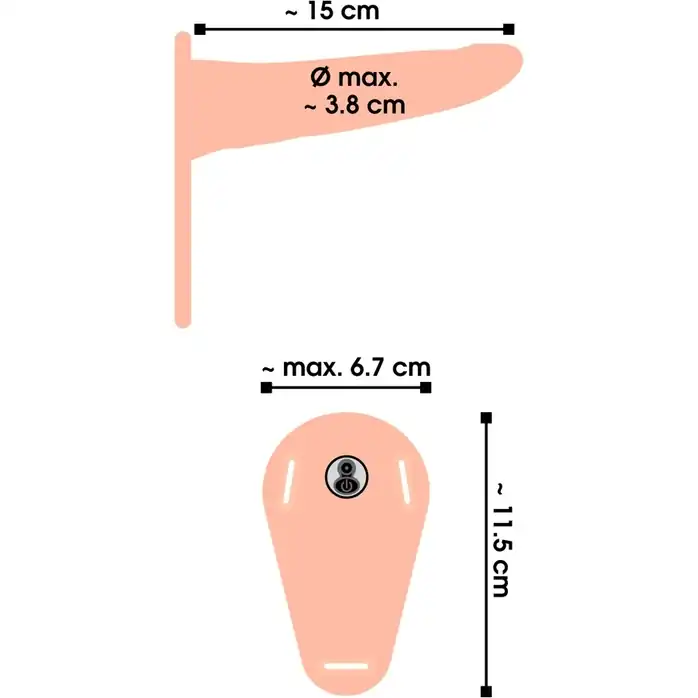 Телесный поясной страпон с вибрацией Vibrating Strap-On - 15,7 см - You2Toys. Фотография 8.