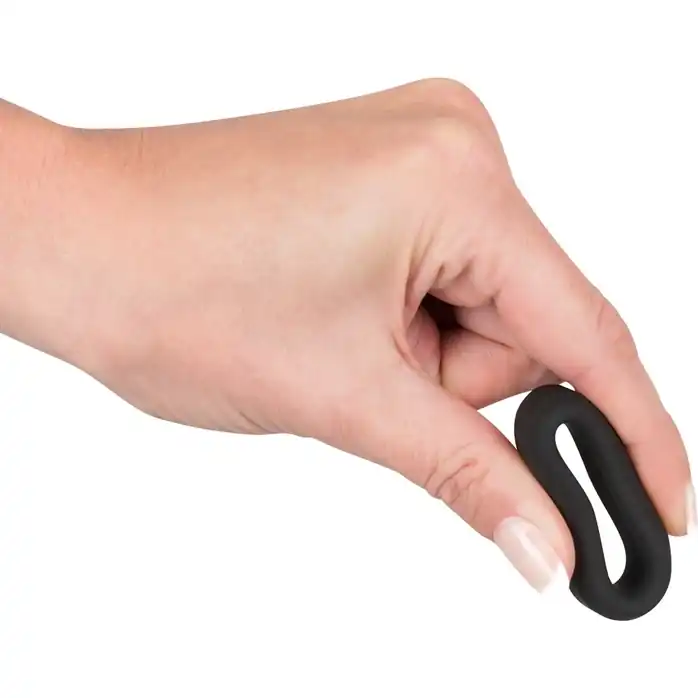 Черное эрекционное силиконовое кольцо Penisring - You2Toys. Фотография 3.