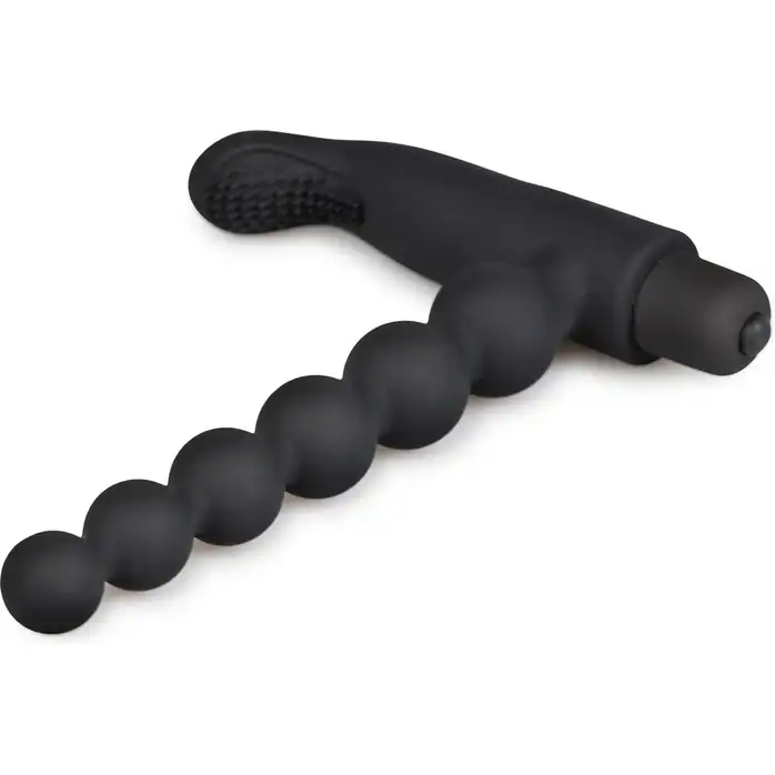 Черный вибростимулятор Beaded Buddy - 15 см - Men Only. Фотография 2.