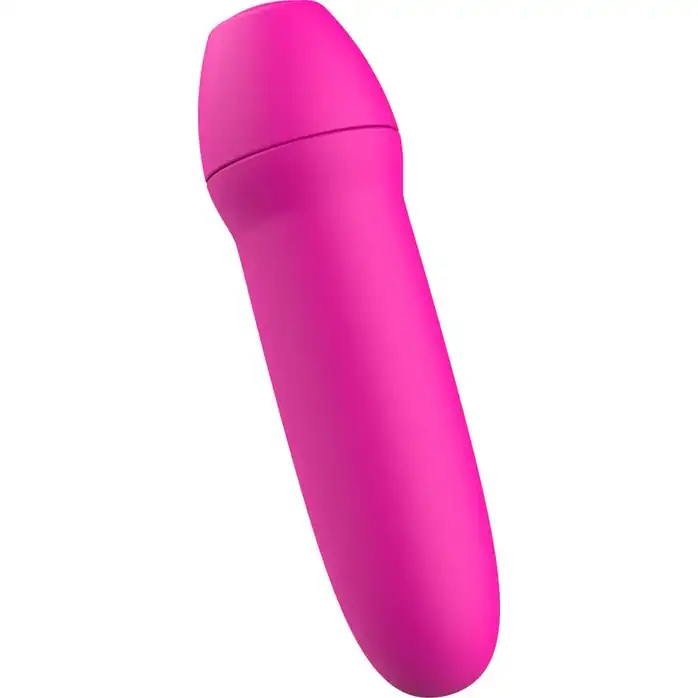 Ярко-розовая рельефная вибропуля Bmine Basic Reflex - 7,6 см. Фотография 4.