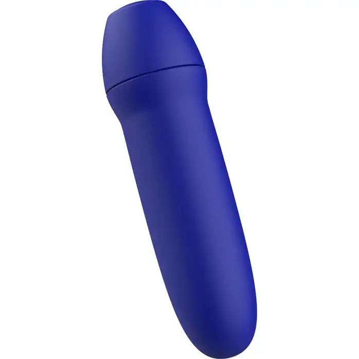 Синяя рельефная вибропуля Bmine Basic Reflex - 7,6 см. Фотография 3.