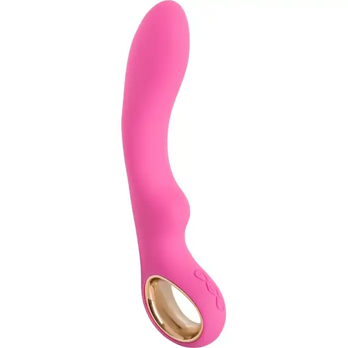 Розовый гладкий вибростимулятор Dual Petit - 18,7 см - You2Toys