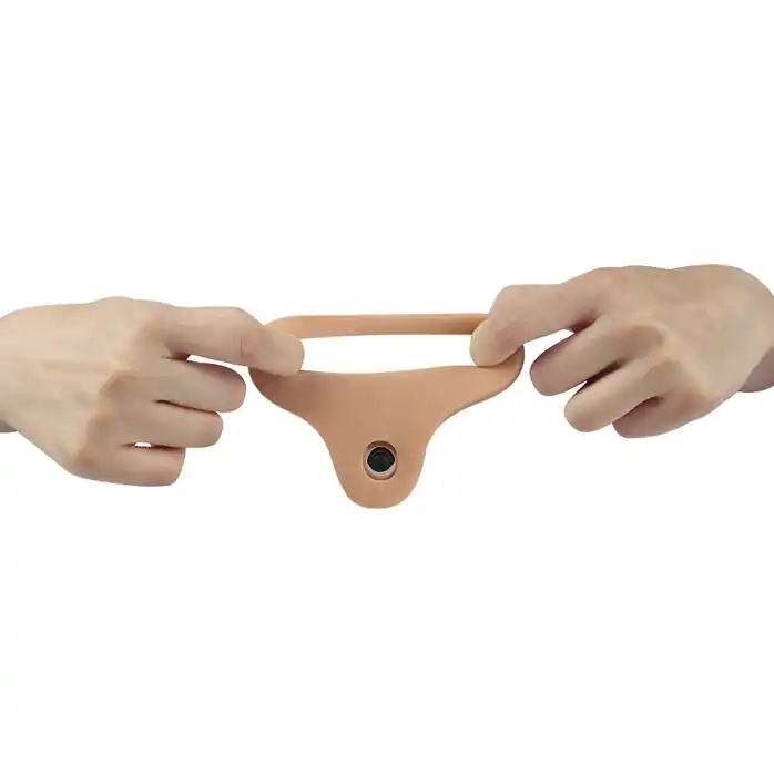 Телесная вибронасадка для двойного проникновения The Ultra Soft Double-Vibrating - 15,8 см. Фотография 5.