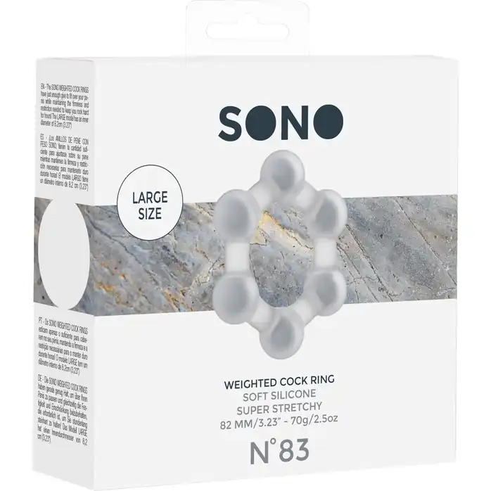 Прозрачное утяжеленное эрекционное кольцо N 83 Weighted Cock Ring - Sono. Фотография 4.
