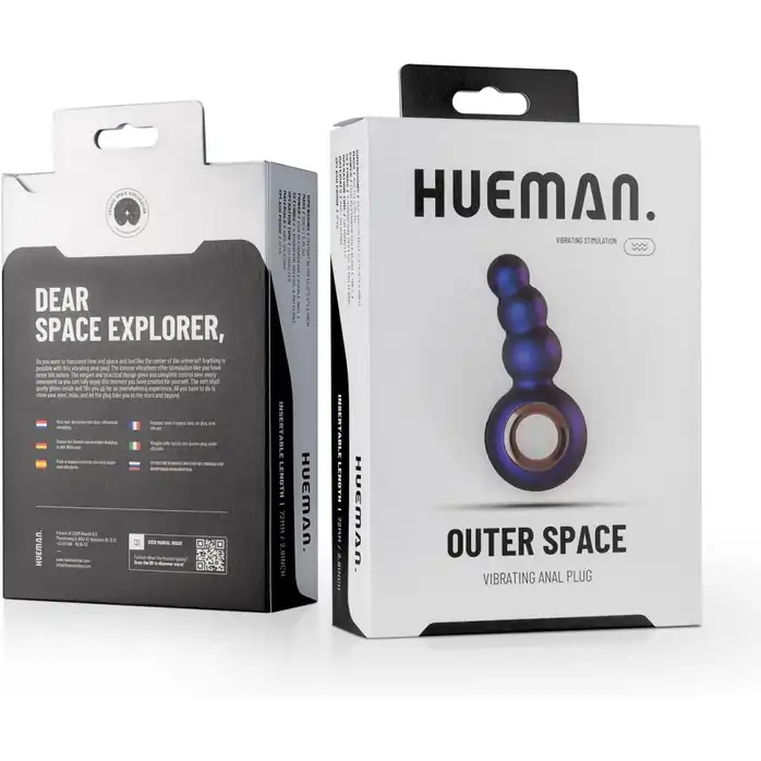 Фиолетовая анальная вибропробка Outer Space в виде елочки - 13,2 см - Hueman. Фотография 8.