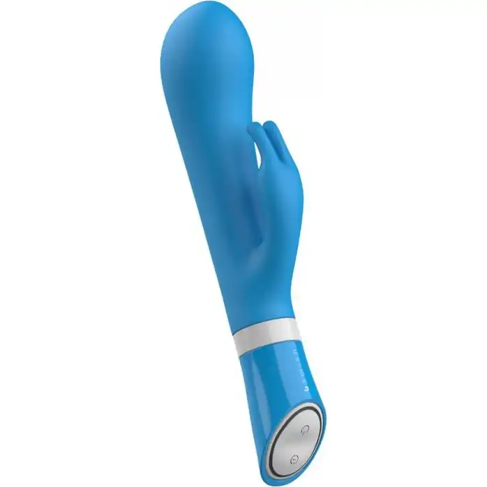 Голубой вибратор-кролик Bwild Deluxe Bunny - 19,3 см