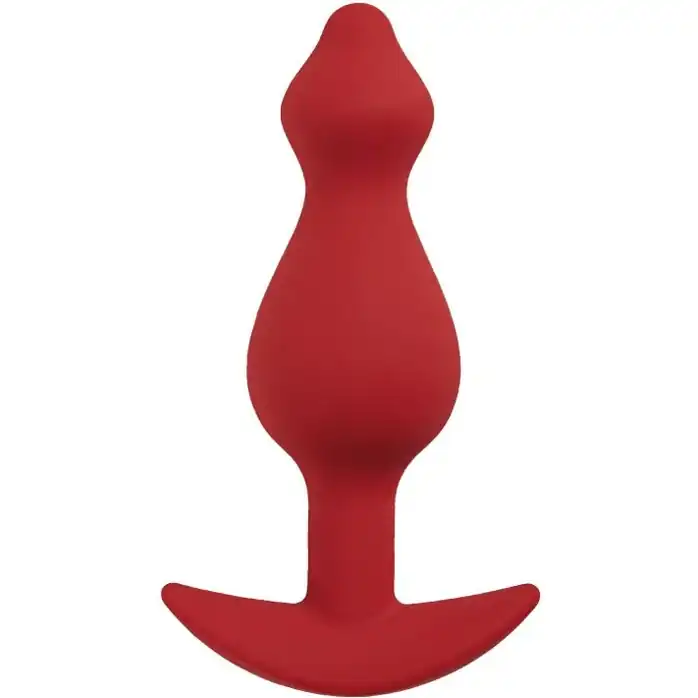 Бордовая анальная пробка Libra M - 11,3 см - Core collection