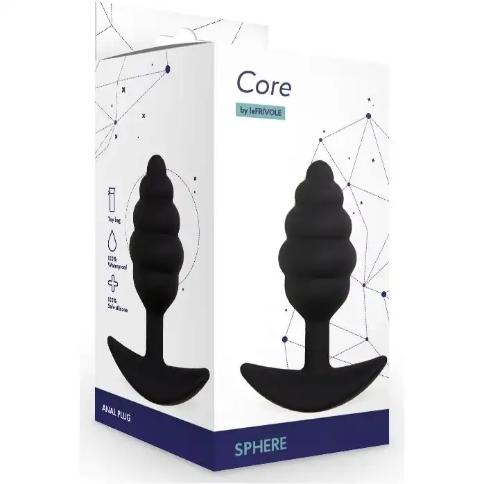 Черная анальная пробка Sphere L - 11 см - Core collection. Фотография 2.