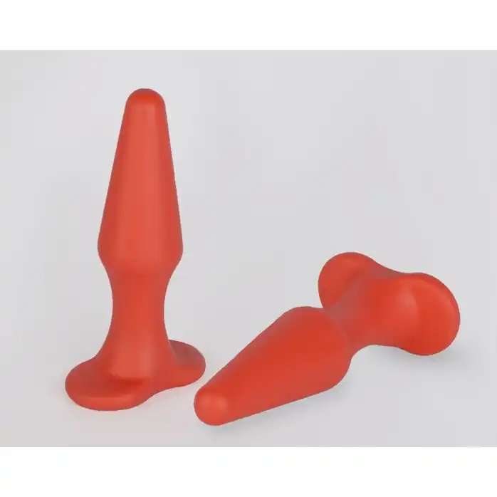 Красная коническая анальная пробка - 10,6 см - Sitabella accessories