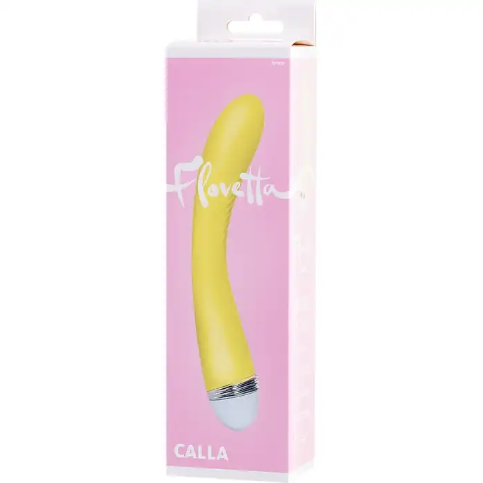 Желтый вибратор Calla - 22 см - Flovetta. Фотография 5.