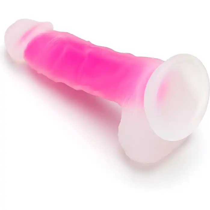 Ярко-розовый фаллоимитатор-реалистик So Divine Glorious Real skin feel pink dildo - 19 см. Фотография 3.