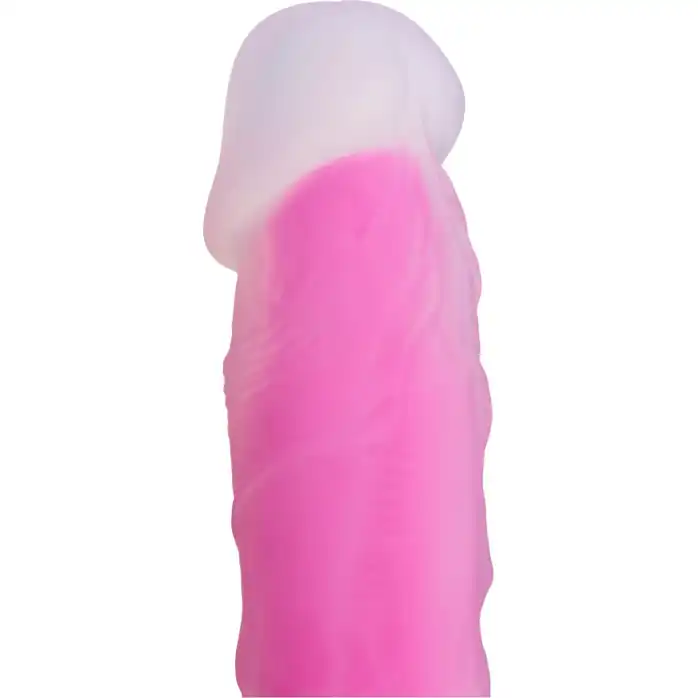 Ярко-розовый фаллоимитатор-реалистик So Divine Glorious Real skin feel pink dildo - 19 см. Фотография 5.