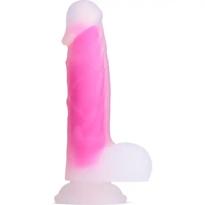 Ярко-розовый фаллоимитатор-реалистик So Divine Glorious Real skin feel pink dildo - 19 см