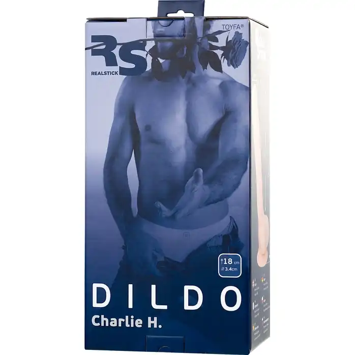 Телесный фаллоимитатор-реалистик Charlie H - 18 см - RealStick Silicone. Фотография 6.