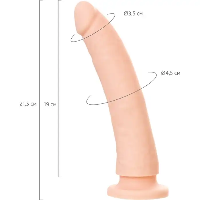 Телесный фаллоимитатор-реалистик Matt B - 21,5 см - RealStick Silicone. Фотография 3.