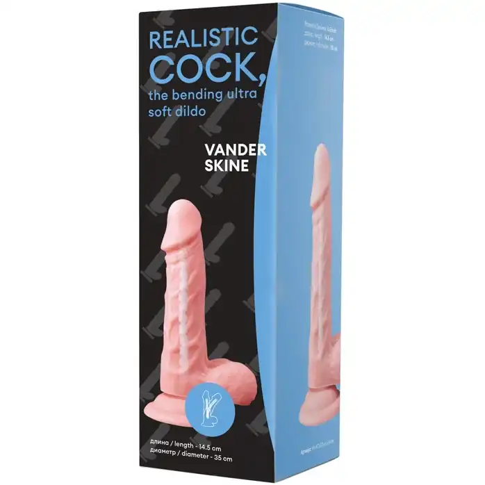 Телесный фаллоимитатор Vander Realistic Cock Bending Ultra Soft Dildo 6.5 - 14,5 см