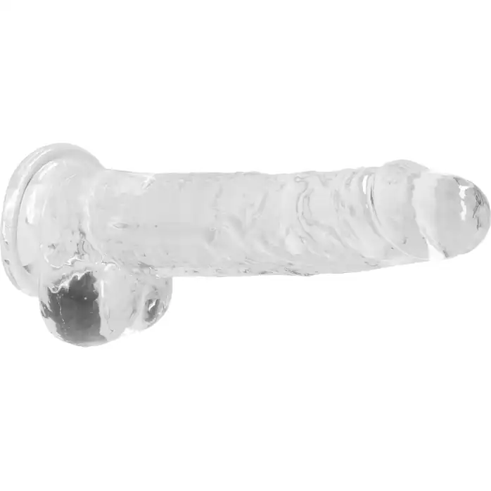 Прозрачный фаллоимитатор Realrock Crystal Clear 8 inch - 21 см - RealRock. Фотография 5.