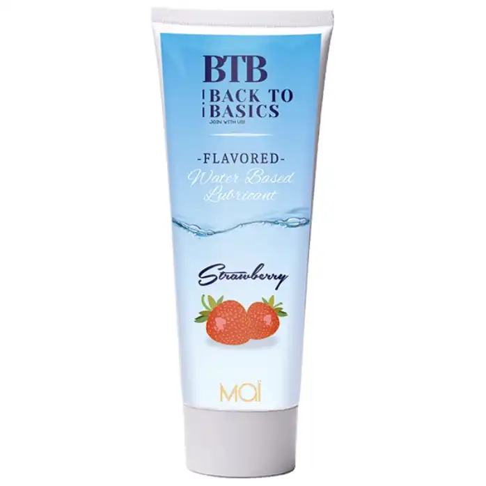 Лубрикант на водной основе BTB Water Based Lubricant с ароматом клубники - 75 мл