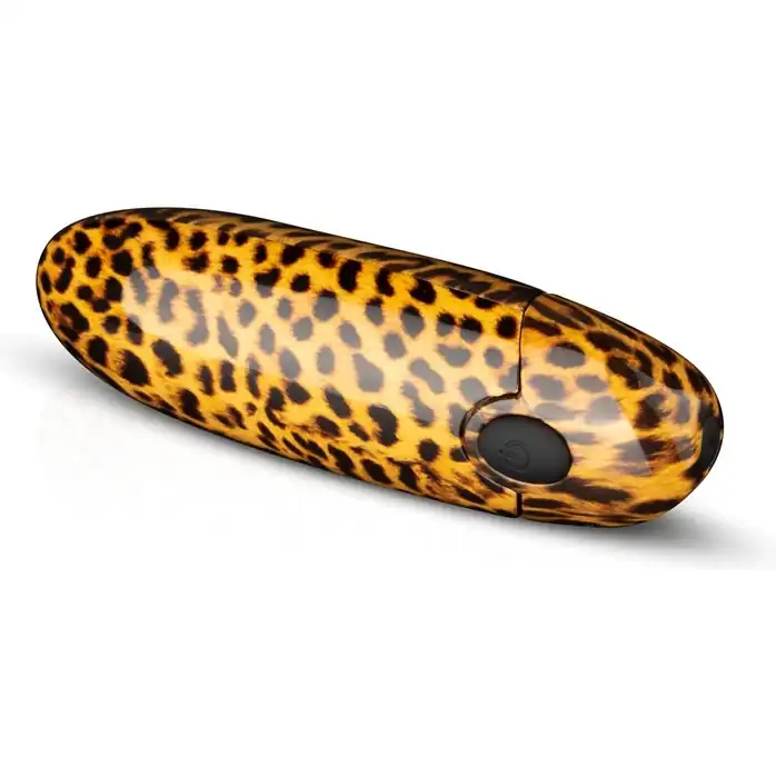 Леопардовый вибромассажер-помада Asha Lipstick Vibrator - 10 см - Panthra. Фотография 4.