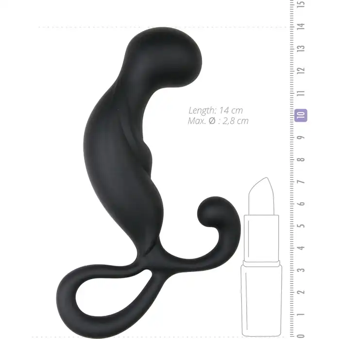 Черный стимулятор простаты Prostate Massager - 14 см - Men Only. Фотография 3.