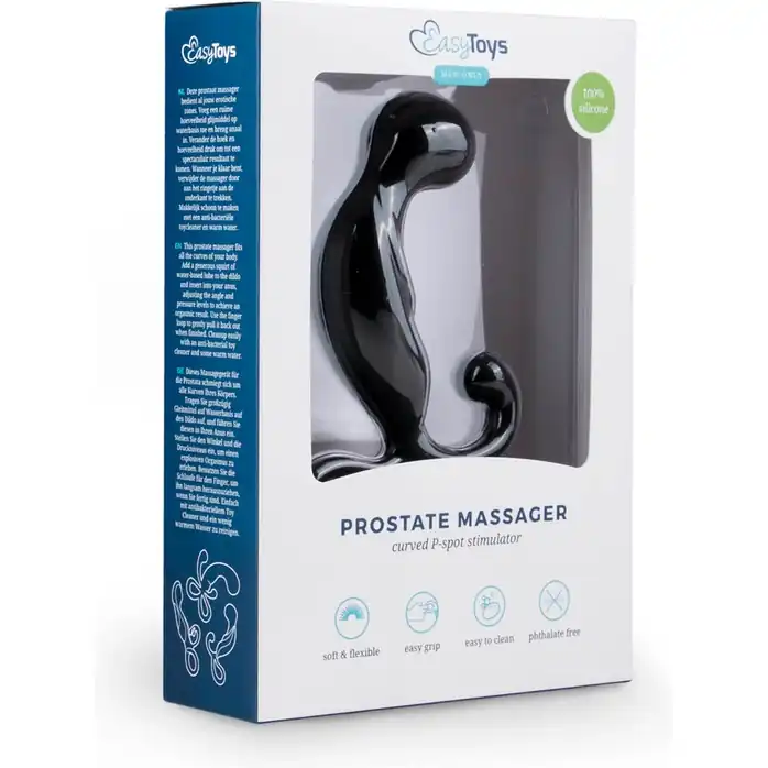 Черный стимулятор простаты Prostate Massager - 14 см - Men Only. Фотография 4.