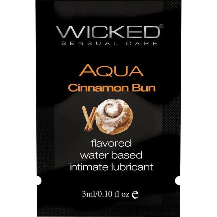 Лубрикант Wicked Aqua Cinnamon Bun с ароматом булочки с корицей - 3 мл