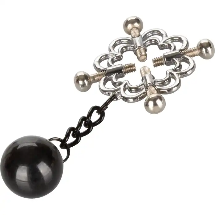 Металлические утяжеленные зажимы для сосков Grips 4-Point Weighted Nipple Press - Nipple Play. Фотография 3.