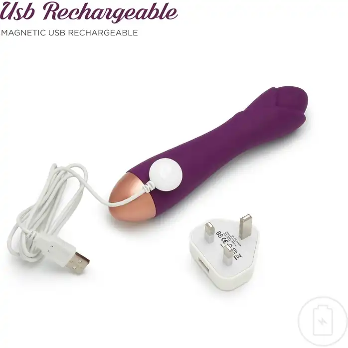 Фиолетовый вибратор Ooh La La Flower Vibrator - 18 см. Фотография 5.