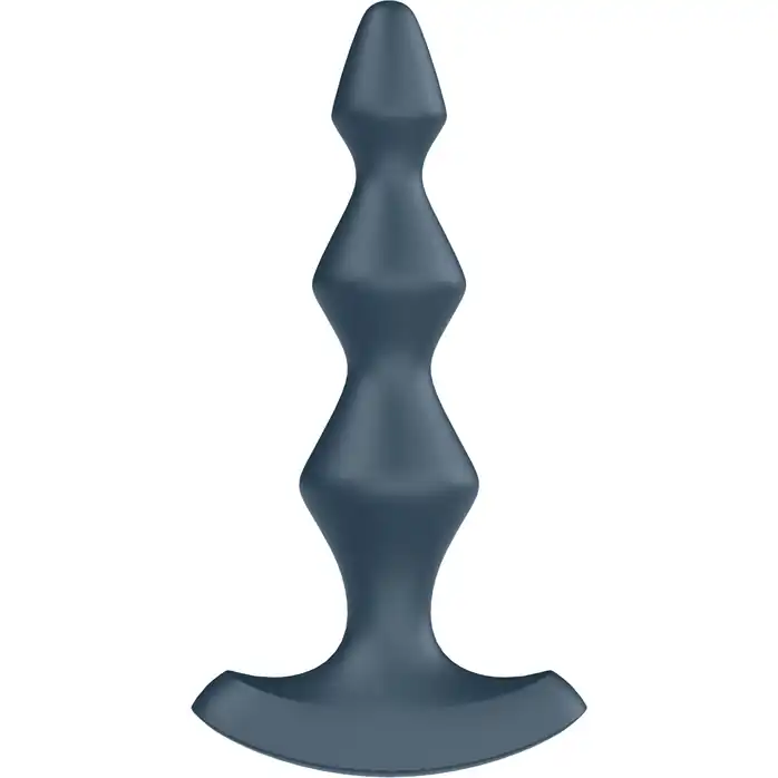 Темно-бирюзовая анальная пробка с вибрацией Lolli Plug 1 - 13,5 см. Фотография 4.
