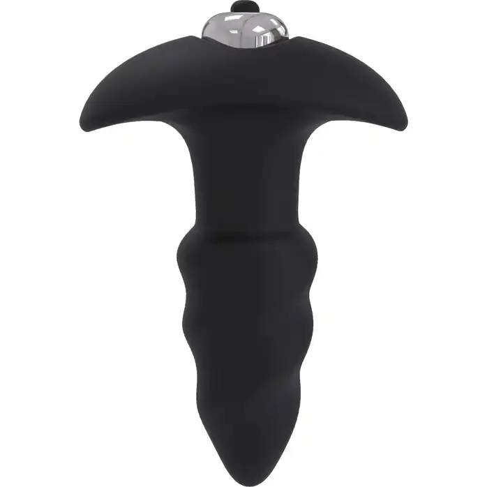 Черная анальная вибровтулка Single Speed Love Arrow Plug - 9,8 см - Essentials