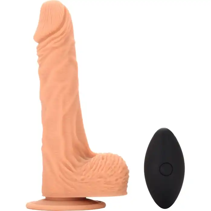 Телесный ротатор-реалистик SUPER REALISTIC COCK WITH BALLS - 22 см - RealStuff