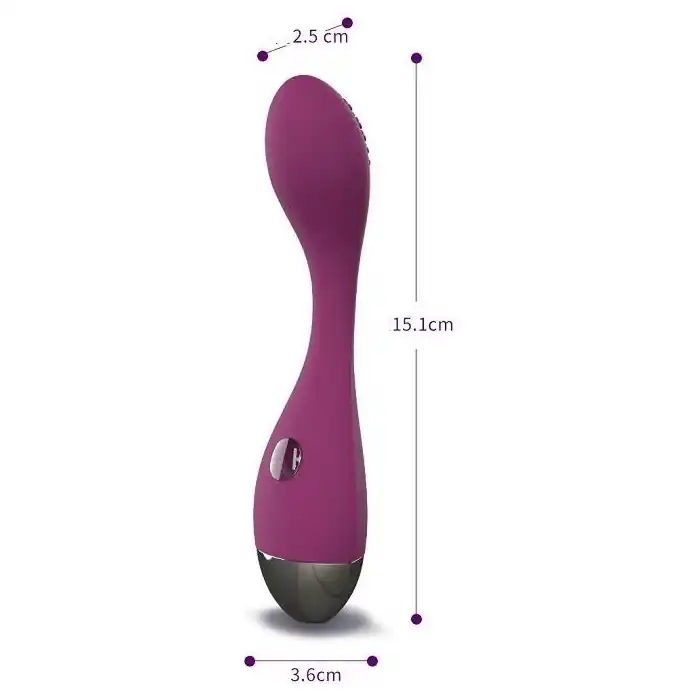 Фиолетовый вибромассажер G-Spot Evelyn - 15,1 см. Фотография 3.