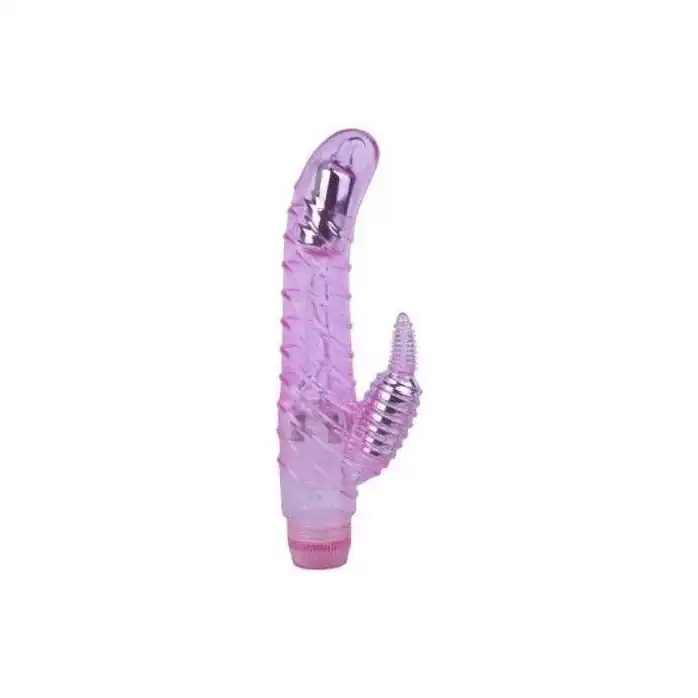 Розовый вибростимулятор-кролик Curve Seduction - 18,5 см