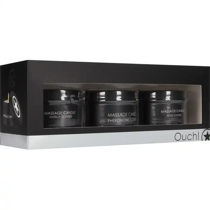 Набор из 3 массажных свечей Massage Candle Set - Ouch!. Фотография 4.