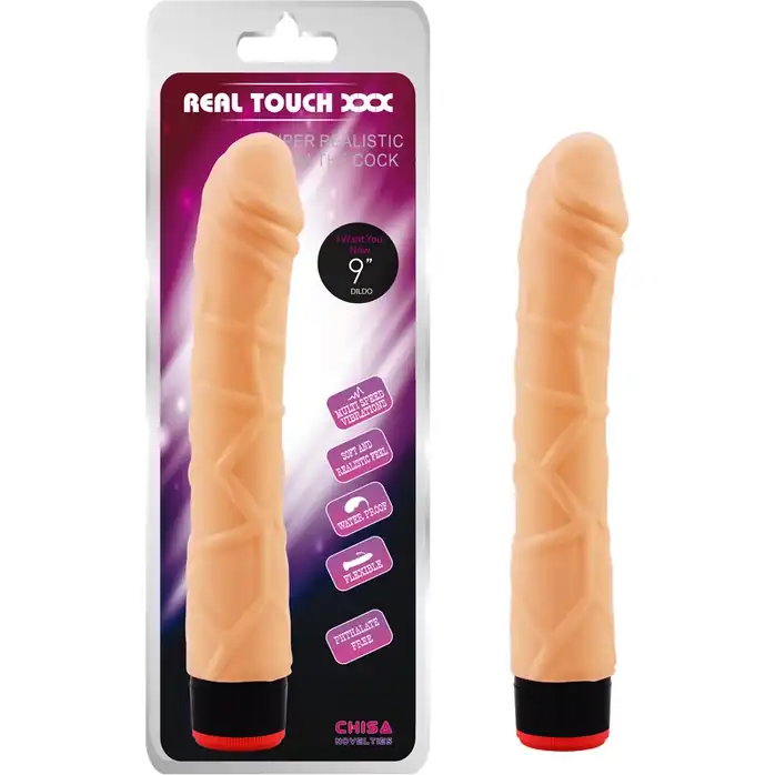 Телесный вибратор-реалистик 9” Vibe Cock - 21,5 см - Real Touch XXX. Фотография 2.