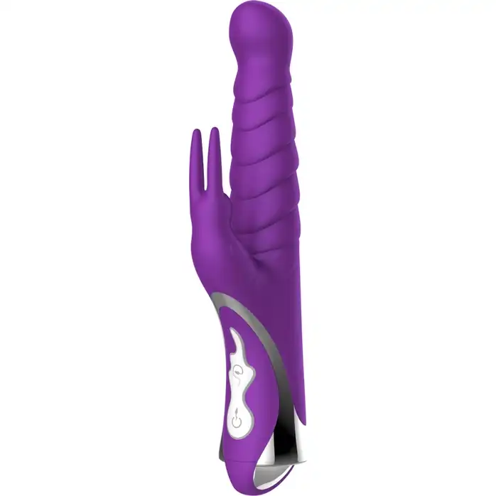 Фиолетовый вибратор-кролик Ripple Rabbit - 23,5 см - Melody Woo