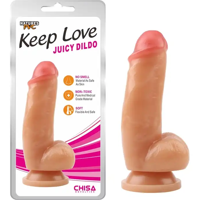 Телесный фаллоимитатор Juicy Dildo - 18 см - Keep Love. Фотография 2.