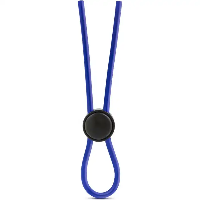 Синее эрекционное лассо Silicone Loop Cock Ring - Stay Hard